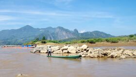 Mekong Fishing Boat in Laos